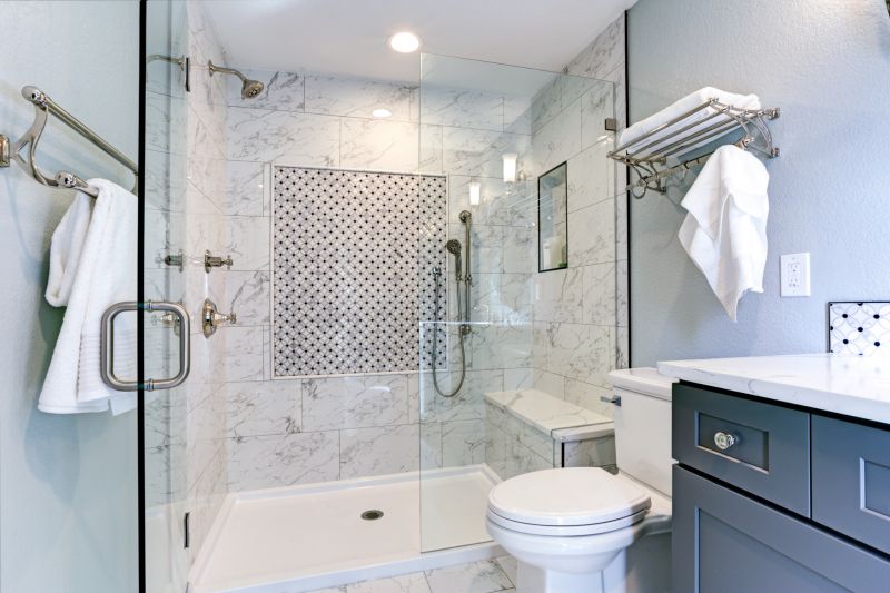 Contemporary Bathroom with Large Tiles